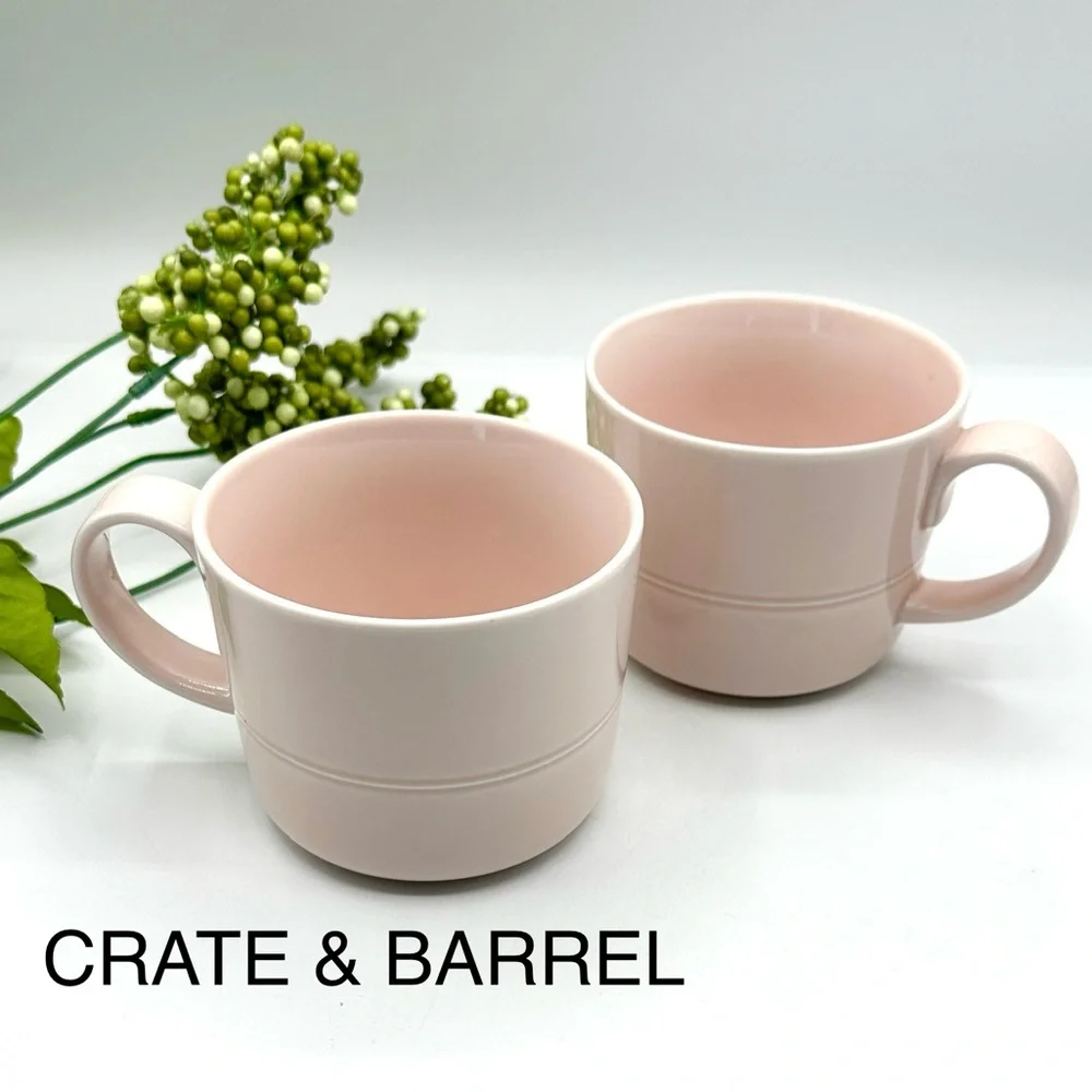 2 Crate&Barrel Pink Hue Mugs by Aaron Probyn